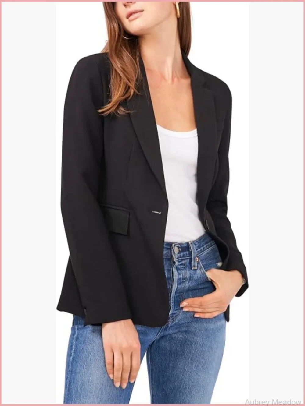Classic Crepe One Button Blazer Women's Suiting Jacket